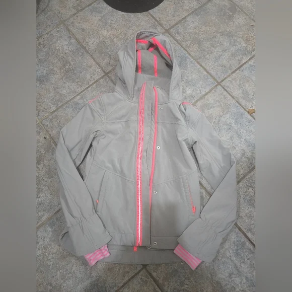 Ivivva Gray Jacket with Pink Accents
