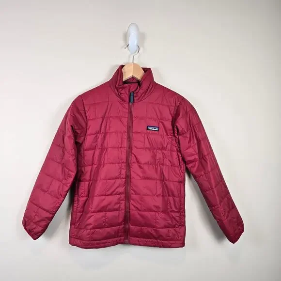 Patagonia Kids Nano Puff Brick Quilt Jacket Size M/10 Wax Red 68001