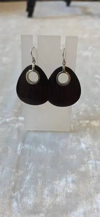 Silpada Vintage, Retired Sonokeling Wood Dangle Earrings