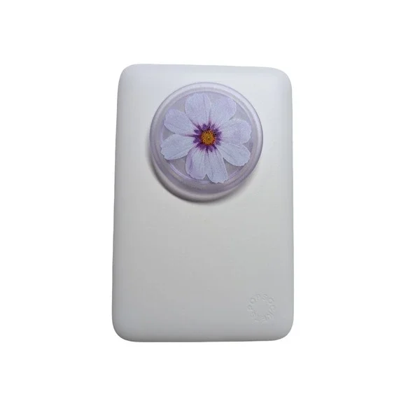 Gg4-R PopSockets PowerPack 5000mAh MagSafe & Grip Purple Flower Referb Tested