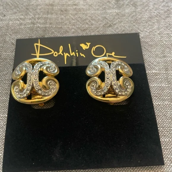 Dolphin Ore Gold and Silver Earrings