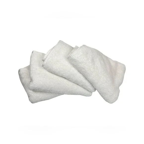 Garnet Hill Solid White Set of 4 100% Cotton Matching Bathroom Hand Towels
