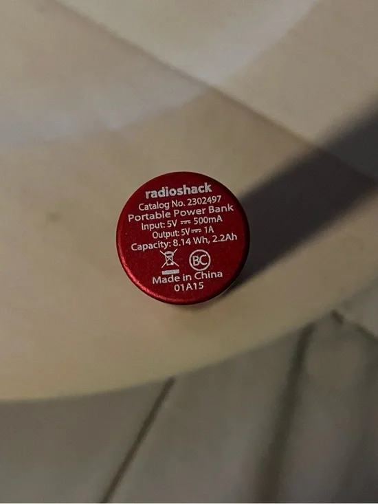 Red Portable Charger RadioShack Portable Power Bank Tested Works Perfectly Fine