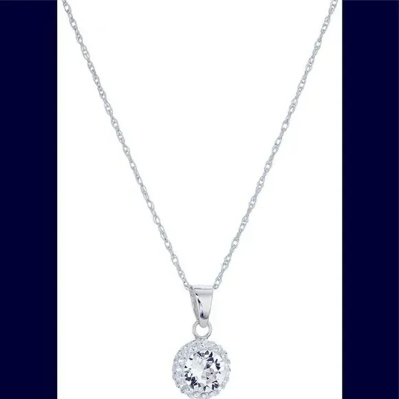 🛍 Swarovski Crystal halo stones necklace