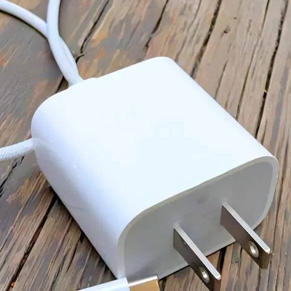 Authentic Apple 20W USB-C Power Adapter Block + Woven USB-C Cable Fast Charger