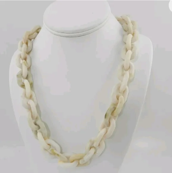 INC Gold-Tone Large Color Link Statement Necklace.