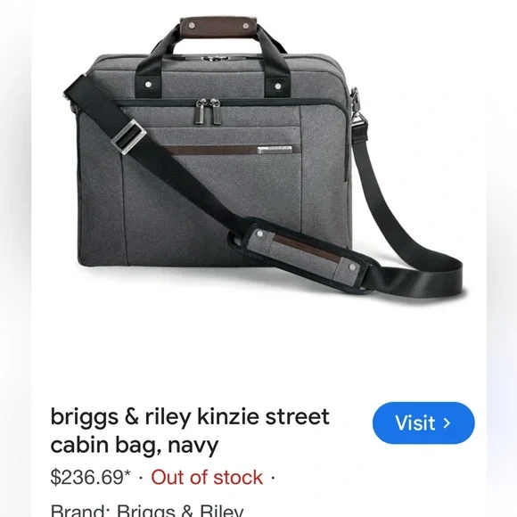 Briggs & Riley Navy Briefcase