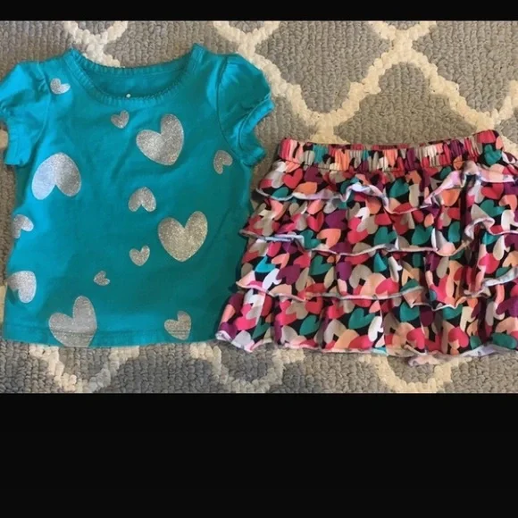 Baby girl 12 months 2 piece outfit