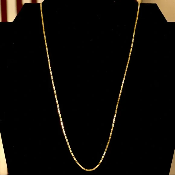 Premium Thick 14K Italian Gold Plated 16 inch Chain
