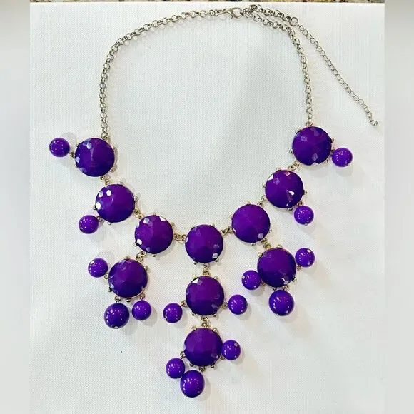 Purple and Gold Paparazzi Bubble Adjustable Necklace
