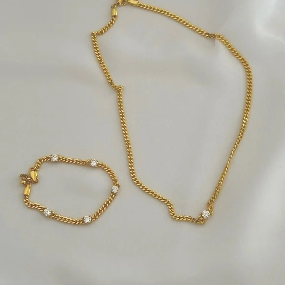 Elegant Gold and Silver Women's Jewelry Set