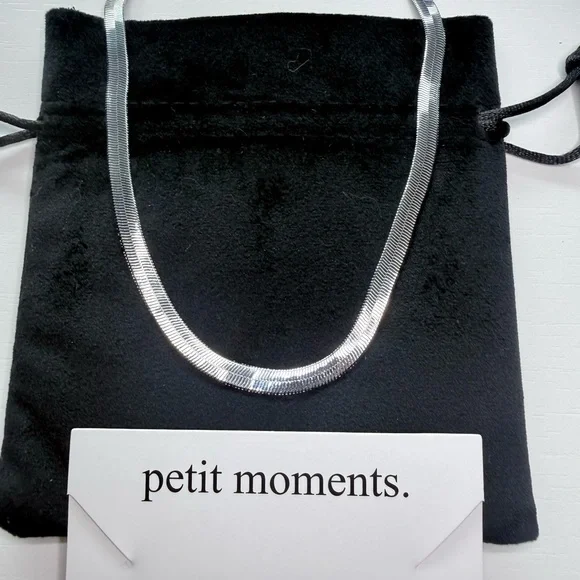 Petit Moments 20” Silver Herringbone Necklace