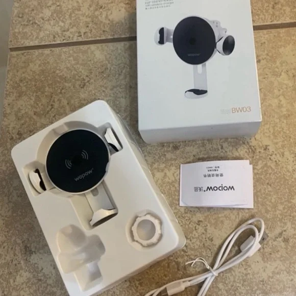 Wopow wireless car charger mount. Is a phone holder charges phone wirelessly