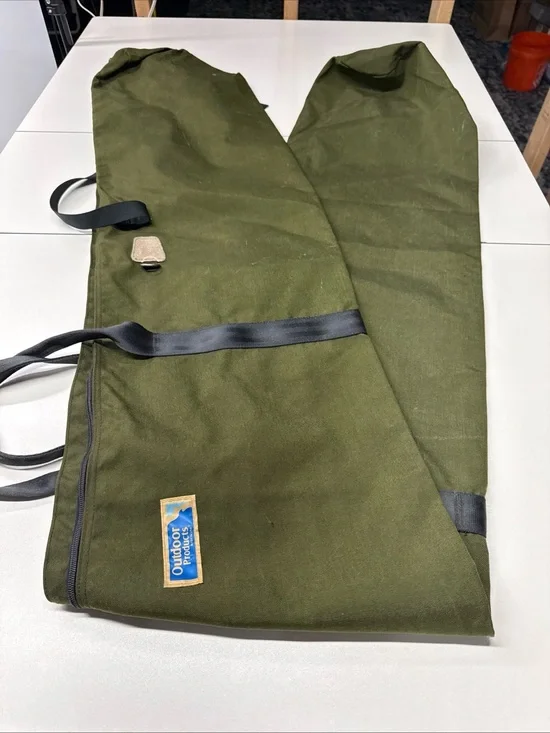 Outdoor Products Olive Green Canvas Fishing Rod Gear Travel Case ~13