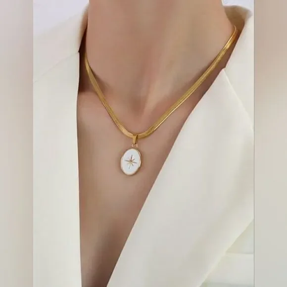 18K Gold Plated Snake Chain Necklace 18.5