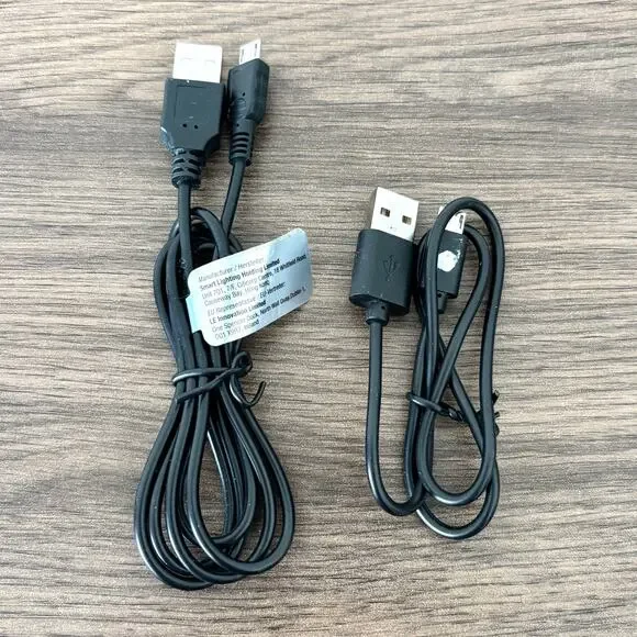 Micro USB Cables - Black - Short - 1.5FT and 3FT - Pack of 2 Cables