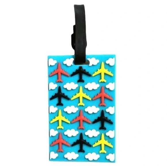Unbranded Airplane Luggage‎ Tag Unisex OS Blue New Silicone Cloud Print Travel
