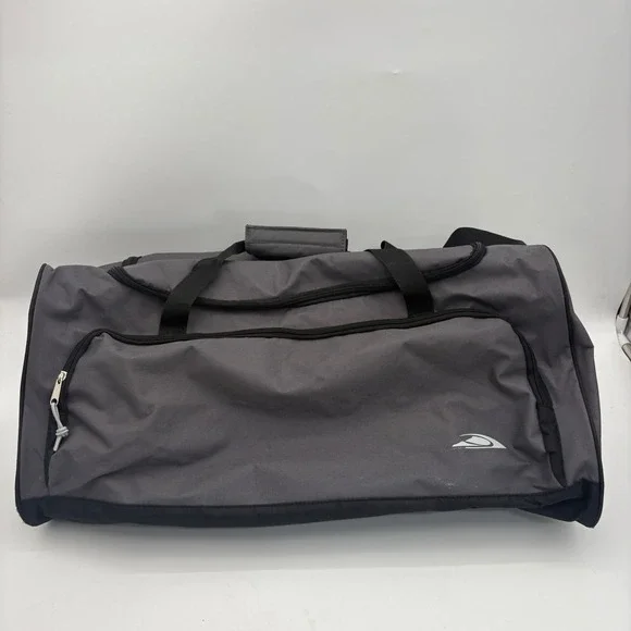 High Sierra Gray Black Duffel Bag Gym Travel Overnight Carry On 23