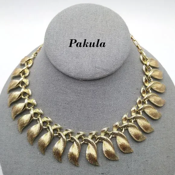 Pakula Gold Plated Necklace, Mid-century Modern, 1960s Vintage Jewelry
