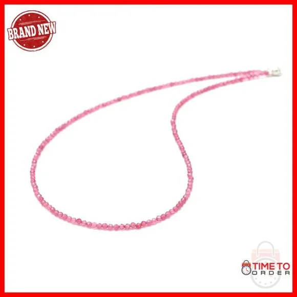 Sterling Silver Gemstone Choker Necklace, 18 Inch Adjustable Chain