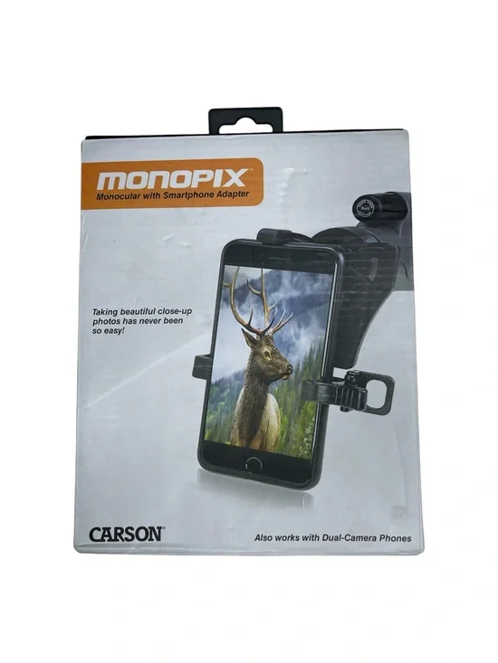 Carson Monopix Monocular with Smartphone Adapter – Black