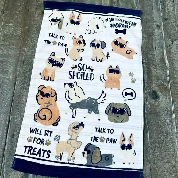 Cool Dogs in Sunglasses Print Bath Hand Towel
