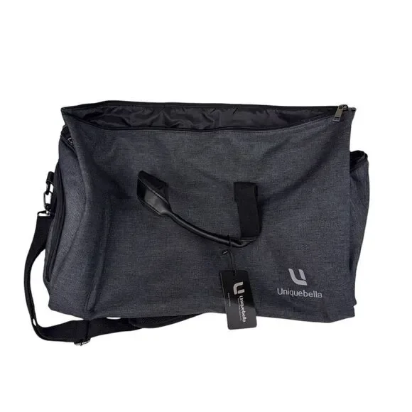 UniqueBella 2 in 1 Travel Garment‎ Bag & Duffel Bag Grey New