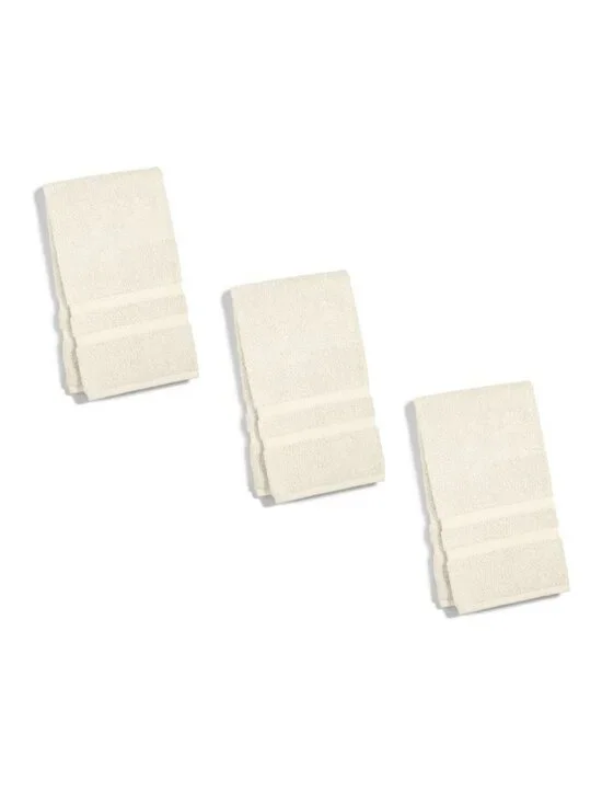 3 brand new IVORY-color Charter Club Elite 100% Hygro Cotton 16