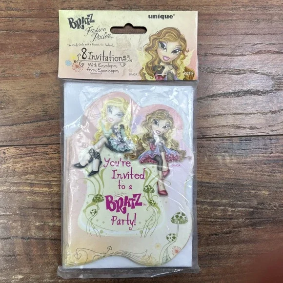 Bratz Fashion Pixiez Girls Party‎ Invitations With Envelopes 8ct By Unique