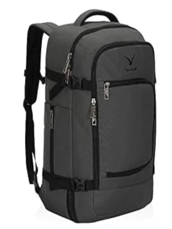 Hynes Eagle Travel Backpack 40L Flight Approved Carry on Backpack, Grey