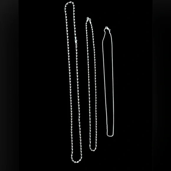 Italy 925 Sterling Silver  Necklace Set
