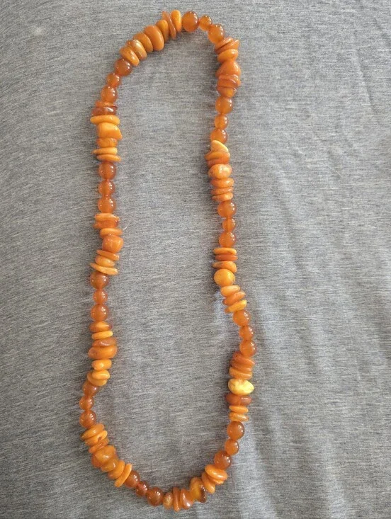 Vintage Butterscotch Baltic Amber Necklace | 85g Estate Piece | Honey & Cognac