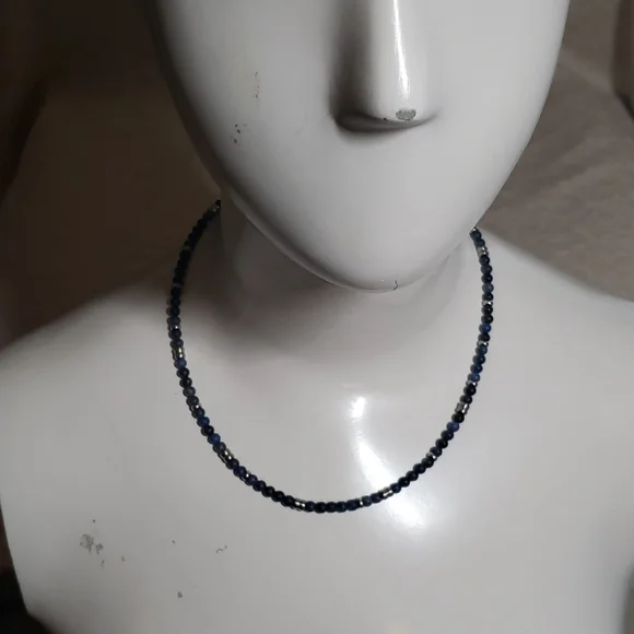 Lapis and Steel necklace (24)