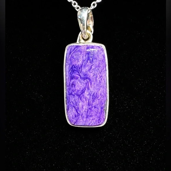 Charoite Pendant 925 Silver