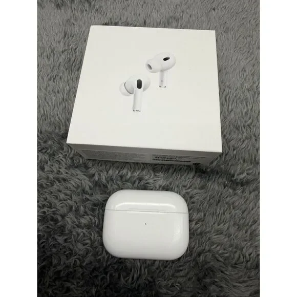 Apple AirPod Pros 2 in excellent shape! Comes with case, cable, packaging, extra