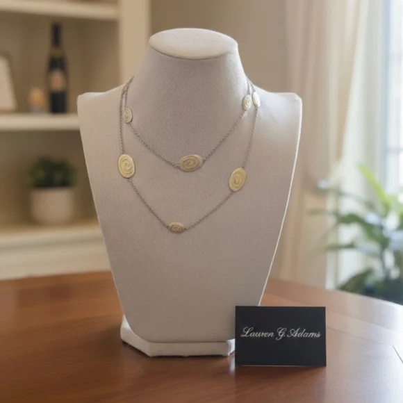 Lauren G Adams Silver Station Silver & Enamel Swirl Necklace