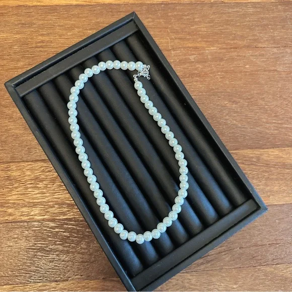 Vintage Faux Pearl Choker Necklace White Beaded Necklace Coquette Jewelry