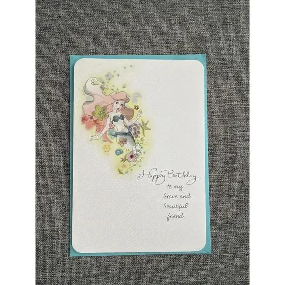 Hallmark Disney Birthday Greeting Card Little Mermaid Happy Birthday To Friend
