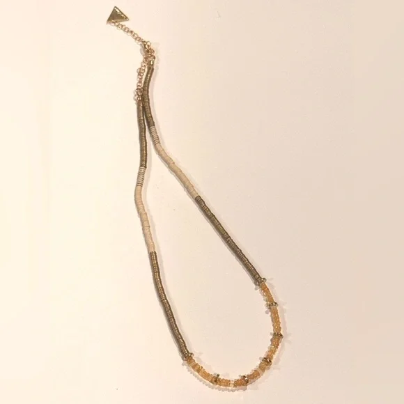 Gold and Cream Minimalist Necklace