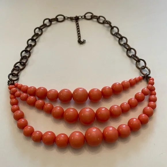 Elegant Coral Beaded Necklace