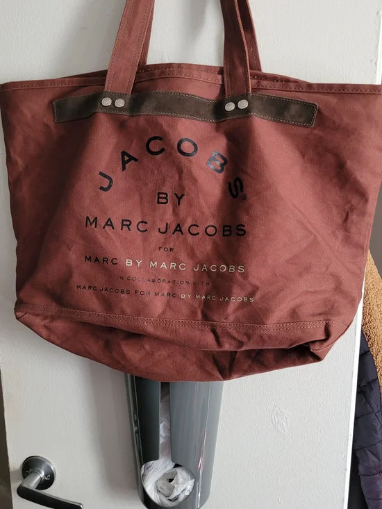 Marc Jacobs Rust Canvas Tote with Dark Trim
