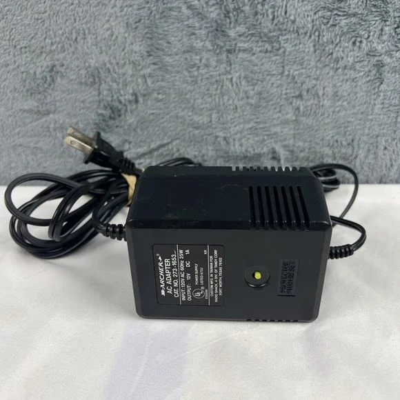 ARCHER AC ADAPTOR INPUT 120 V AC 60HZ 25W OUTPUT 12 V DC IA CAT. NO.‎ 273-1653