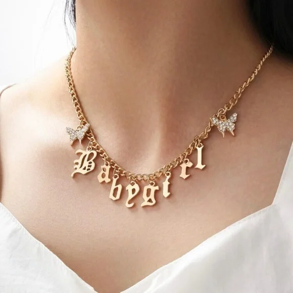 3/$30 💛 Babygirl Butterfly Charm Necklace
