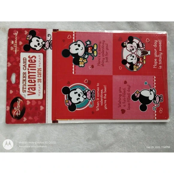 Hallmark Disney‎ Mickey Minnie Sticker Valentine Cards 28 Pack Sealed