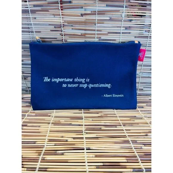 The Important Thing is to Never Stop Questioning.  Albert Einstein Travel Pouch