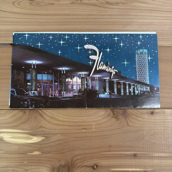 Vintage Flamingo Hotel Las Vegas Travel Brochure Fold Out Casino Nevada USA