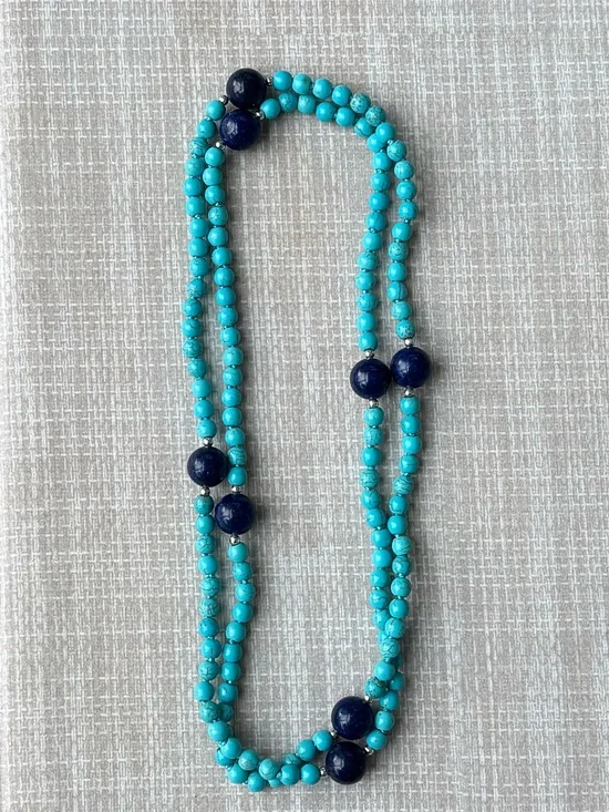 NWOT Polo Ralph Lauren Turquoise and Lapis Lazuli Necklace