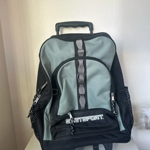 Black and Gray Men's Backpack trolley