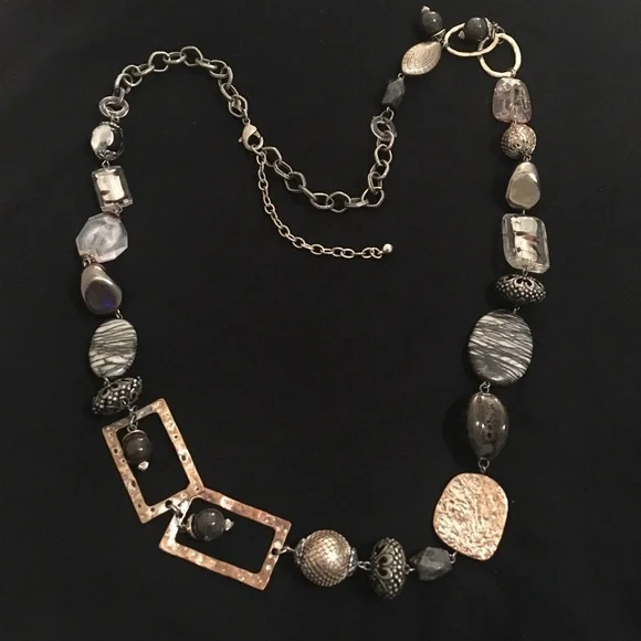 Chico’s Vintage Beaded Long Sweater Chain Jewelry Necklace