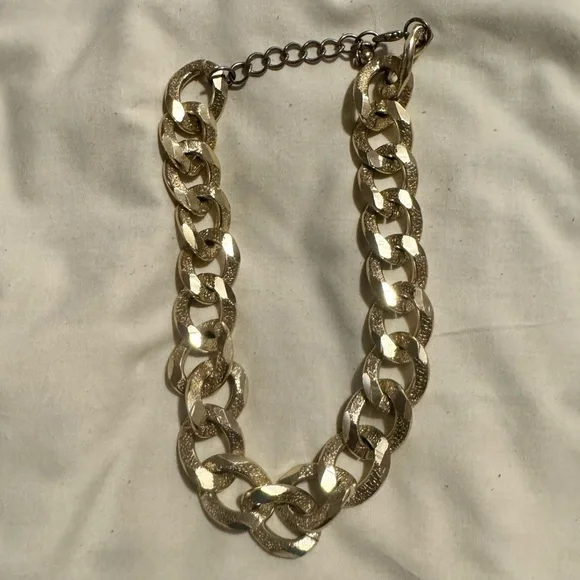Gold Curb Link Chain Necklace